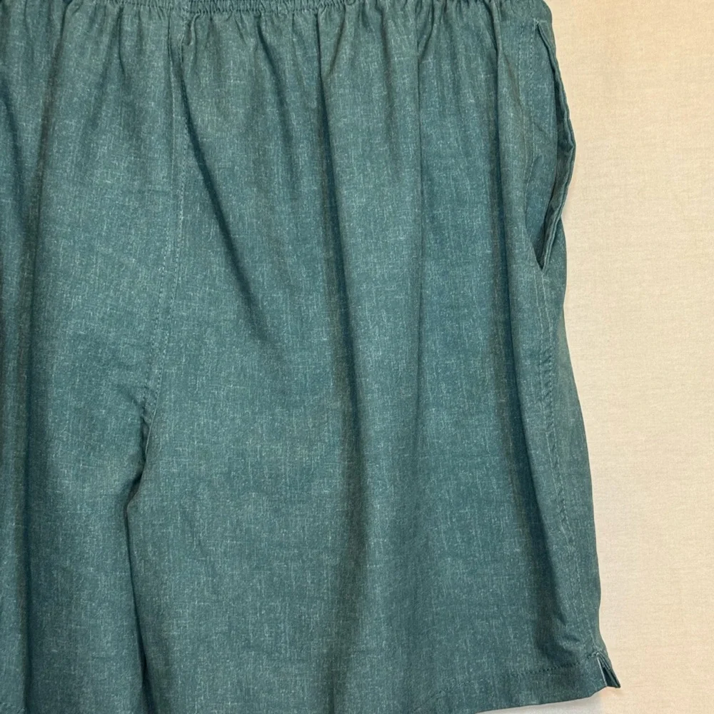 G-149 Men’s Bluewater Beach Green Elastic Waist Lined Summer Swim Shorts Size XL